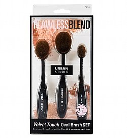 Cala Urban Studio Cosmetic Velvet Touch Oval Brush Set 3pc
