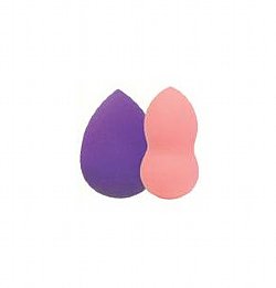 Cala Cosmetic Makeup Sponge Duo (Purple / Coral)