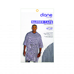 Diane Striped Barber Cape - Black