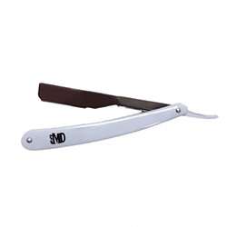 MD STRAIGHT RAZOR HANDLE WITH BLADE WHITE