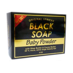 SUNFLOWER BLACK SOAP - BABY POWDER 5OZ