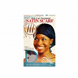 DONNA: Hair Care Treatment SATIN SCARF Black