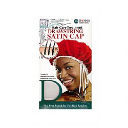 DONNA: HAIR CARE TREATMENT DRAWSTRING SATIN CAP ASST