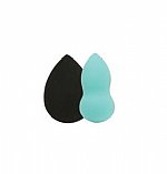 Cala Cosmetic Makeup Sponge Duo (Black / Teal Green)