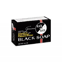 BLACK AND WHITE: BLACK SOAP 6OZ