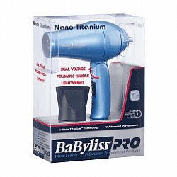 BABYLISS PRO: NANO TITANIUM 1000W TRAVEL DRYER