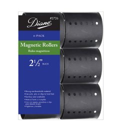 DIANE BLACK MAGNETIC ROLLER 2-1/2" - 6PCS/DZ/PK