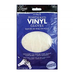 Diane Large White Vinyl Powder Glove - 10 Count