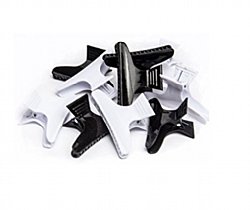 Diane Large Butterfly Clamps (Black/White) 12pc/pk