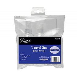 DIANE: 4PCS TRAVEL SET-SPRAY, BOTTLE, JARS