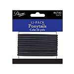 DIANE: PONYTAILS- BLACK 12PACK