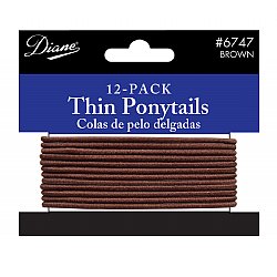 DIANE: THIN PONYTAILS-BROWN DZ/PACK