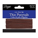 DIANE: THIN PONYTAILS-BROWN DZ/PACK