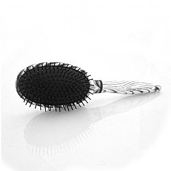 DIANE ZEBRA OVAL PADDLE BRUSH 11ROW