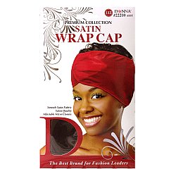 DONNA: PREMIUM SATIN WRAP CAP - ASSORTED, BLACK