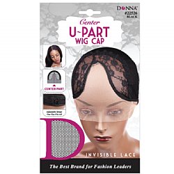 DONNA U-PART WIG CAP CENTER W/INVISIBLE LACE 12PC/PK