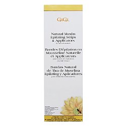 GIGI NATURAL MUSLIN EPILATING STRIPS & APPLICATORS 