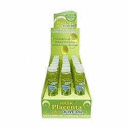 HASK PLACENTA PLUS OLIVE OIL LEAVE-IN INSTANT CONDITIONING TREATMENT 18PCS/DISPLAY