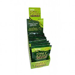 HASK HENNA 'N' PLACENTA CONDITIONING TREATMENT WITH OLIVE OIL 12 PACKETS/DISPLAY