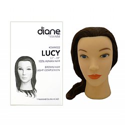 DIANE: MANNEQUIN 17-19 INCH 100% HUMAN HAIR BROWN