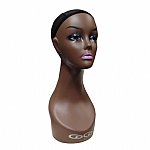 HAIR MOTION DISPLY LONG NECK MANNEQUIN-CHOCOLATE