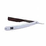 MD STRAIGHT RAZOR HANDLE WITH BLADE WHITE