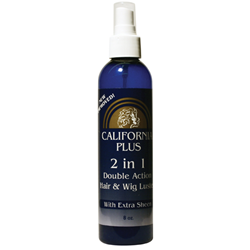 CALIFORNIA PLUS 2 IN 1 DOUBLE ACTION HAIR & WIG LUSTER SPRAY 8OZ