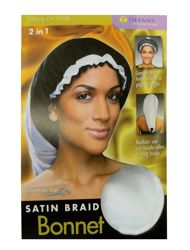 TIFFANY 2 IN 1 SATIN BRAID BONNET DZ/PK