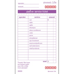 DIANE LARGE SERVICE TICKET 100 SHEET/PK