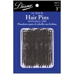 DIANE 3 HAIR PINS 32PCS/DZ/PACK - BLACK