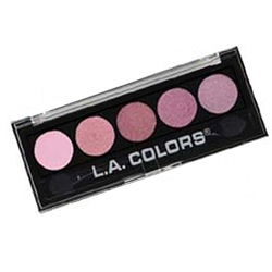 L.A. COLORS 5 COLOR METALLIC EYESHADOW - WINE & ROSE