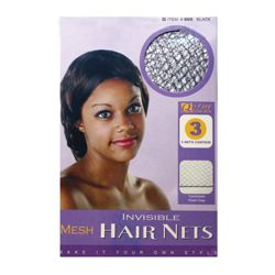 MOTION INVISIBLE HAIR NETS BLACK DZ/PK