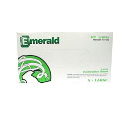 EMERALD X-LARGE LATEX GLOVES 100PCS