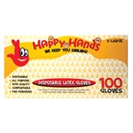 HAPPY HANDS LATEX POWDERED GLOVES 100PCS