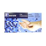 EMERALD SHANNON PRE-POWDERED VINYL GLOVES 100PCS