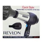 REVLON 1875 WATT NANO-SILVER TOURMALINE IONIC CERAMIC QUICK STYLER