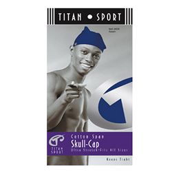 Titan Sport Cotton Spandex Skull Cap Assorted - Dozen/Pack