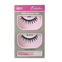 SASSI 100% HUMAN HAIR EYELASHES WITH GLUE #28