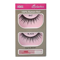 SASSI 100% HUMAN HAIR EYELASHES WITH GLUE #47